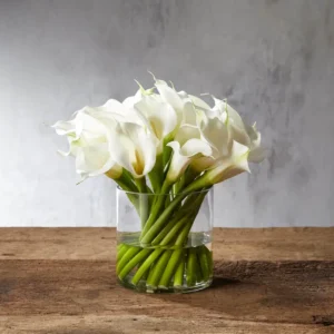 Faux Calla Lily Vase