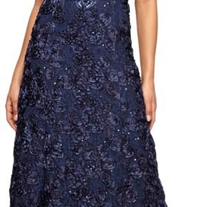 Alex Evenings Women's Long Rosette