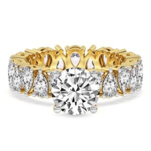 10kt Cordelia Side Pear Lab Diamond Ring