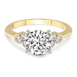 10kt Amore Side Stone Lab Diamond Ring