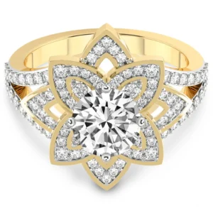 10kt Indigo Vintage Lab Diamond Ring