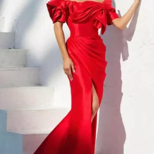 Draped Mermaid Evening Dress